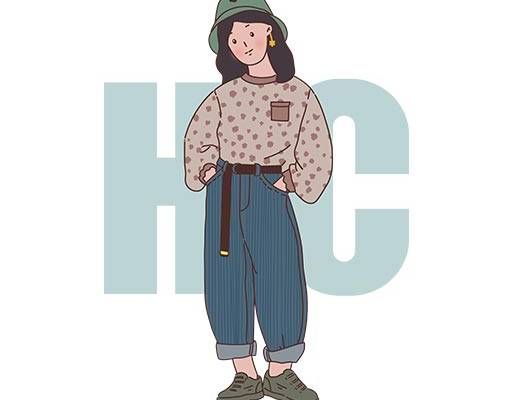 卡通女孩矢量手绘女孩头像英文字母矢量手绘时尚女孩