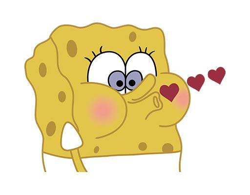 海绵宝宝矢量飞吻矢量卡通动画片矢量