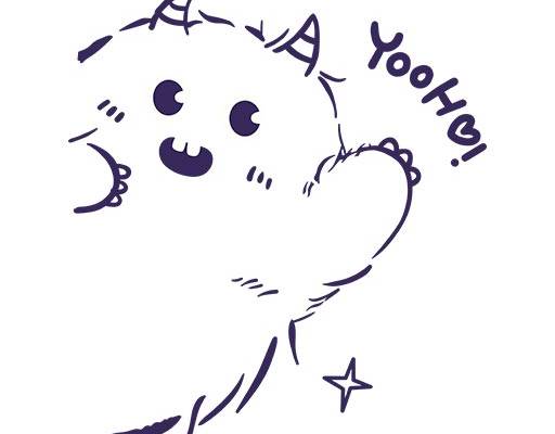 卡通小怪兽矢量手绘卡通怪兽英文字母矢量