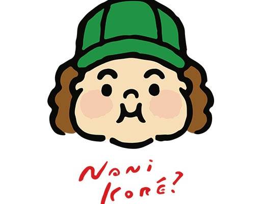 卡通人物头像可爱女孩头像戴帽子的女孩手写英文字母矢量