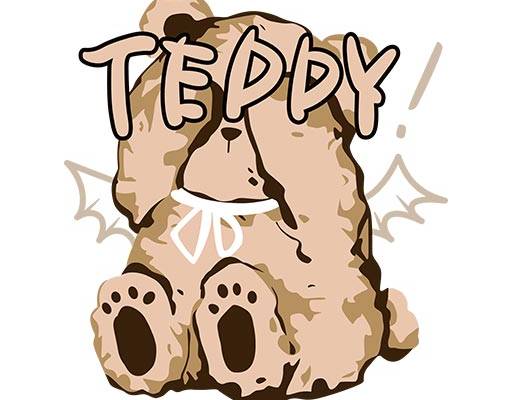 卡通小熊矢量英文字母矢量手绘卡通矢量