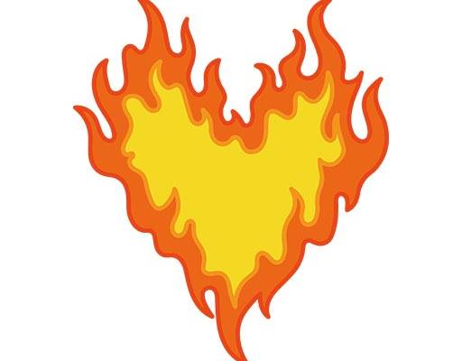 爱心矢量火焰爱心变形的心形