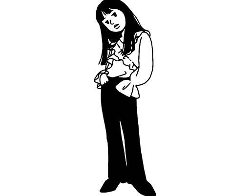 卡通女孩矢量手绘女孩头像