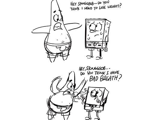 手绘动画片矢量海绵宝宝矢量手写英文字母矢量