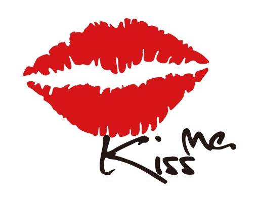 嘴唇矢量手写英文字母矢量唇印矢量