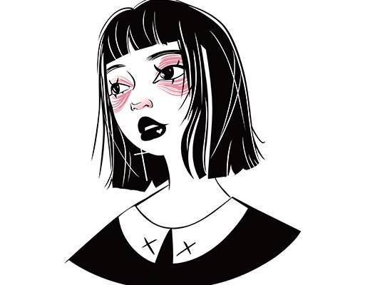 女孩头像矢量卡通女孩手绘人物矢量