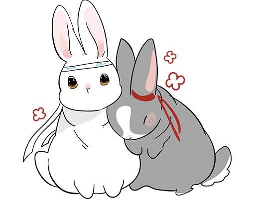卡通动物矢量卡通兔子矢量两只兔子矢量手绘卡通
