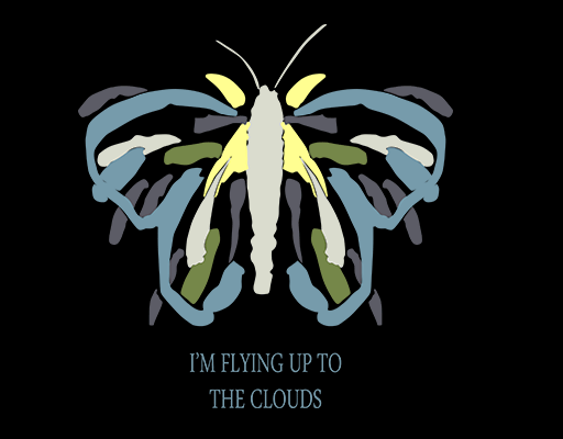 手绘蝴蝶矢量手写英文字母矢量蝴蝶线条矢量