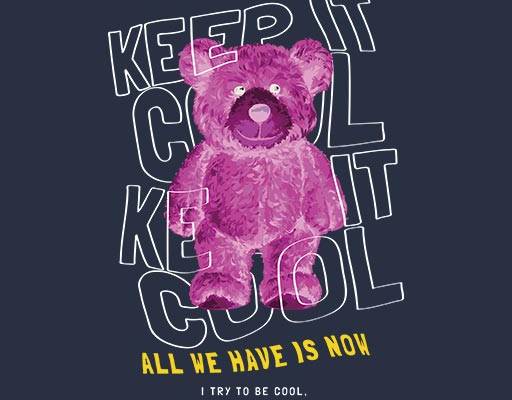 卡通小熊矢量变形英文字母矢量可爱小熊紫色小熊