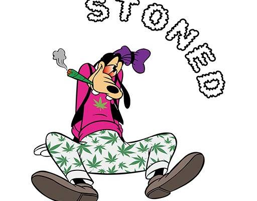 高飞狗矢量烟圈文字矢量迪士尼动画图案