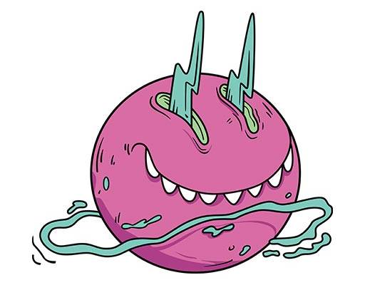 卡通怪兽矢量手绘卡通矢量圆形矢量图案