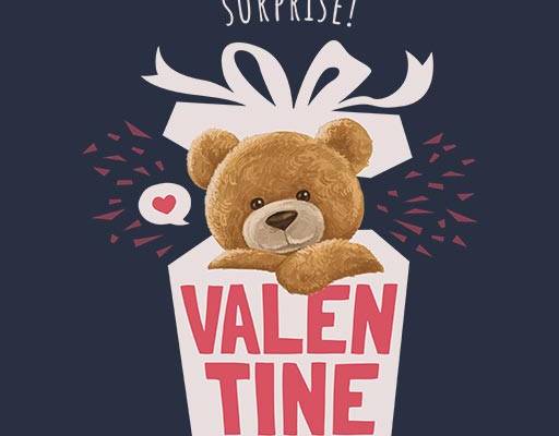 卡通小熊图案英文字母图案礼盒图案毛绒玩具图案