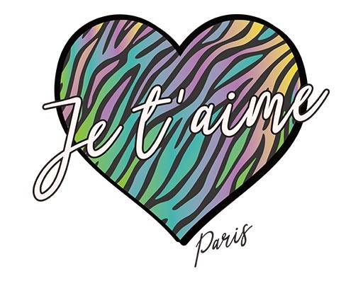 彩色爱心矢量斑马纹爱心图案手写英文字母