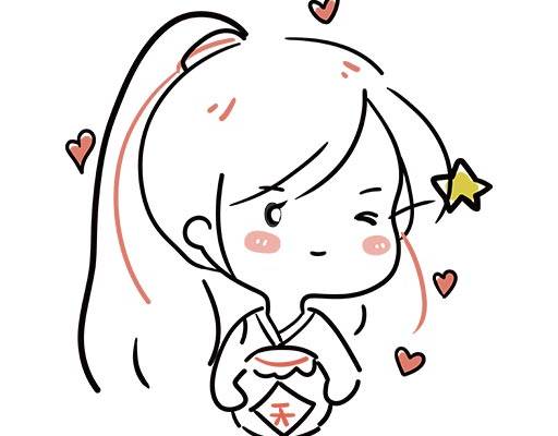 卡通女孩图案女孩简笔画图案手绘卡通人物可爱卡通图案