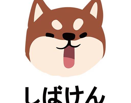 卡通小狗头像日本文字图案卡通动物头像柯基头像柴犬头像