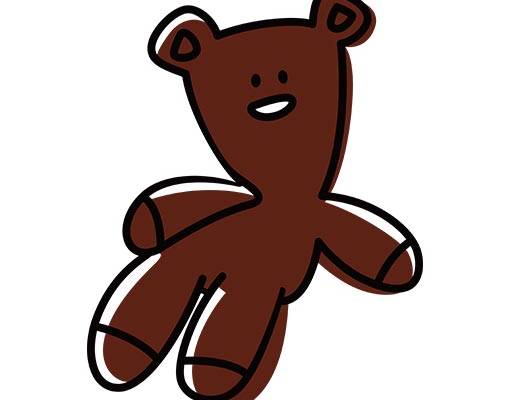 简约卡通动物卡通小熊图案手绘卡通小熊简笔画棕色小熊卡通