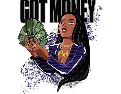 卡通人物矢量卡通女孩欧美人物矢量简笔人物画英文字母图案破碎图案