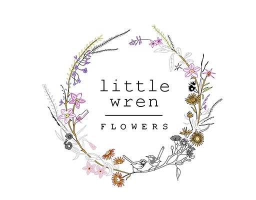 手绘花朵简笔植物图案英文字母图案卡通小鸟