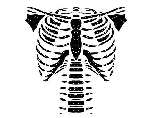 骷颅图案人物骨头图案肋骨图案卡通骨头