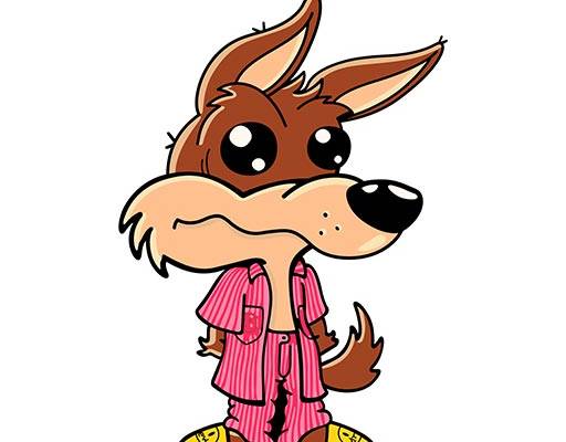 卡通狐狸图案简笔卡通动物手绘卡通狼