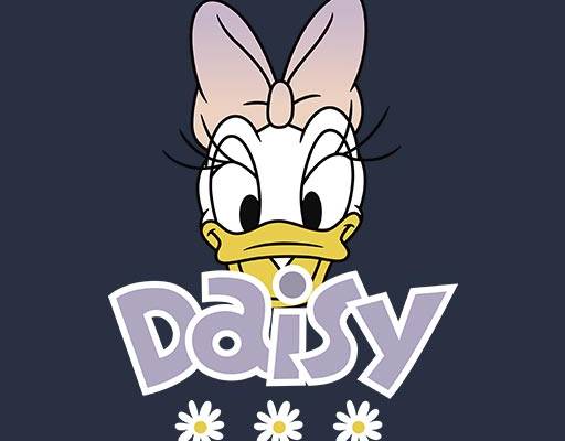 卡通鸭子矢量唐老鸭头像矢量迪士尼卡通矢量可爱卡通动物白色菊花图案