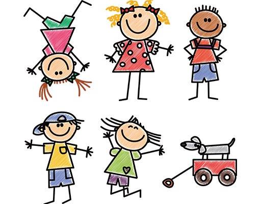 手绘卡通人物矢量卡通小孩矢量儿童简笔画矢量人物涂鸦矢量