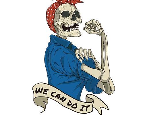 卡通人物矢量骷颅头矢量手绘骷髅恐怖灵异人物矢量