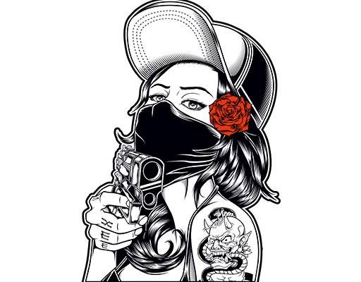 欧美人物矢量卡通人物矢量戴帽子的女孩矢量纹身女孩矢量欧美女孩矢量女孩头像矢量