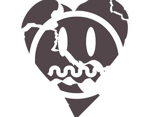 卡通爱心矢量破碎爱心微笑表情矢量简笔卡通矢量心形矢量