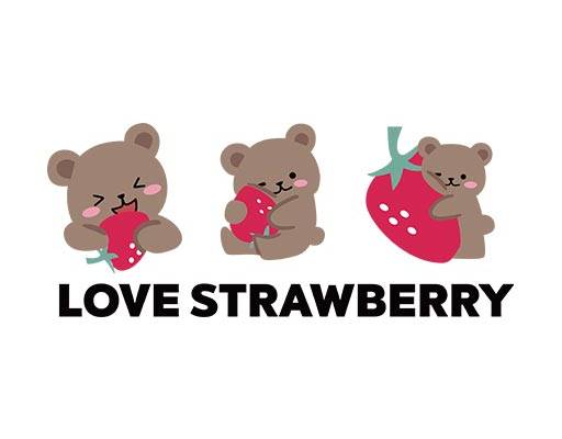 可爱卡通小熊矢量英文字母矢量樱桃小熊矢量英文字母矢量三只小熊