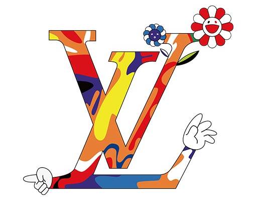LV标志矢量卡通花朵矢量简约卡通植物矢量手臂矢量彩色英文字母