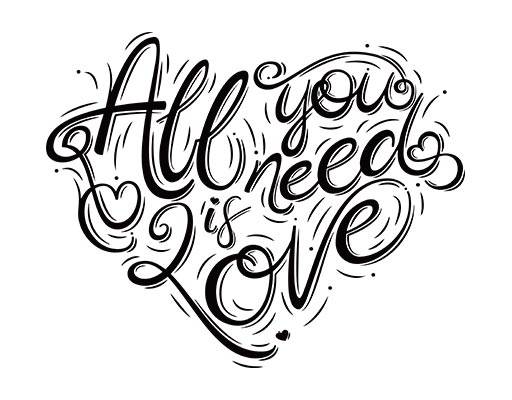 英文字母矢量简约文字图案爱心英文字母矢量手写英文字母矢量