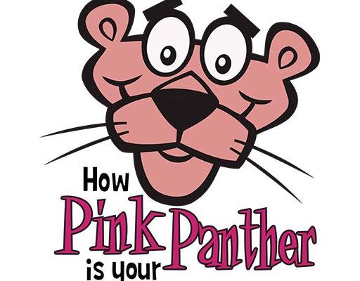 粉红豹矢量卡通动物矢量可爱卡通矢量pinkpanther英文字母矢量