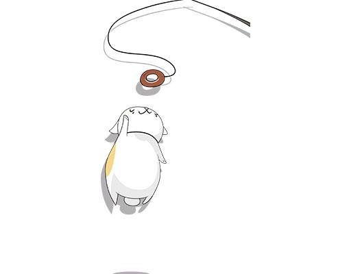 卡通猫咪矢量钓鱼杆矢量立体猫咪可爱卡通动物矢量