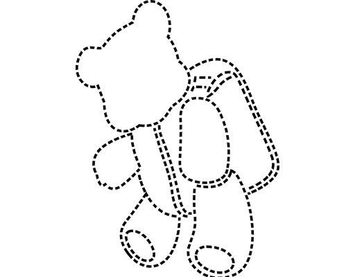 卡通小熊矢量小熊点矢量线条矢量简笔卡通矢量