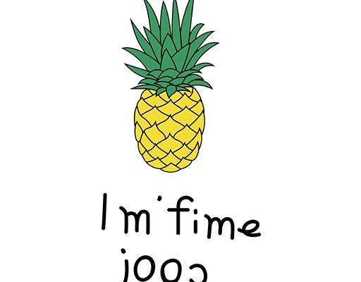 卡通菠萝矢量手绘菠萝图案英文字母矢量简笔卡通水果矢量