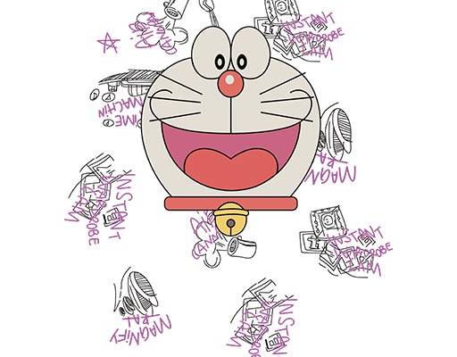 手绘哆啦A梦头像矢量ドラえもんDoraemon叮当小叮当猫矢量