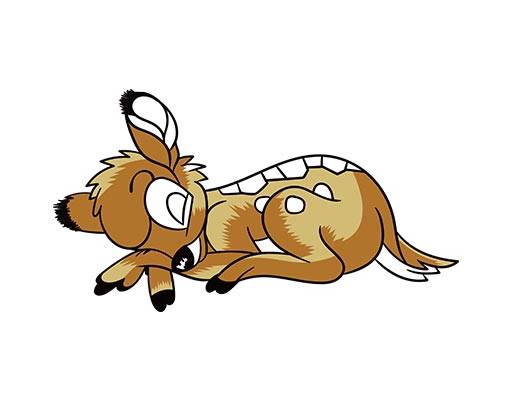 卡通小鹿矢量睡觉的小鹿斑比矢量迪士尼小鹿