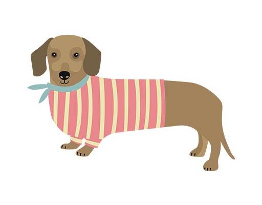 卡通小狗矢量手绘卡通动物可爱卡通矢量小狗图案