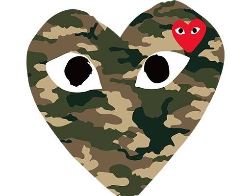 川久保玲图案迷彩爱心图案卡通爱心眼睛Comme des Garcons logo矢量