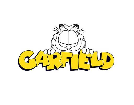 加菲猫图案加菲猫线稿图案garfield可爱卡通动物英文字母图案