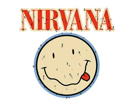 微笑表情图案卡通笑脸图案破碎笑脸英文字母nirvana文字