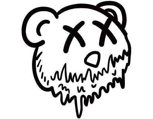 卡通小熊头像矢量涂鸦小熊头矢量简笔小熊矢量