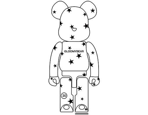 卡通小熊矢量小熊线条矢量五角星小熊矢量小熊玩具图案