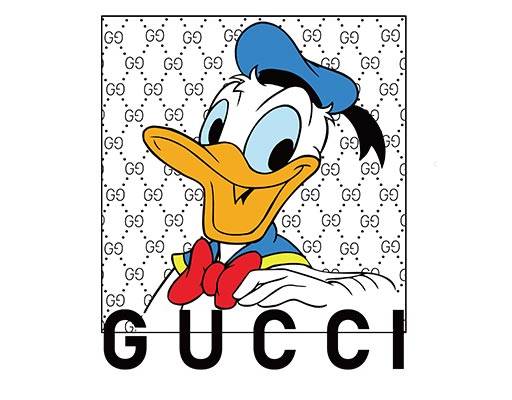 卡通唐老鸭矢量gucci鸭子矢量手绘简笔鸭子可爱卡通动物矢量