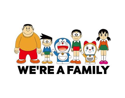哆啦A梦一家人矢量大雄矢量卡通人物卡通男孩卡通女孩矢量