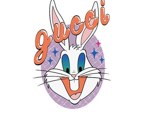 卡通兔子矢量gucci英文字母矢量卡通兔子头像矢量古驰图案手绘卡通动物