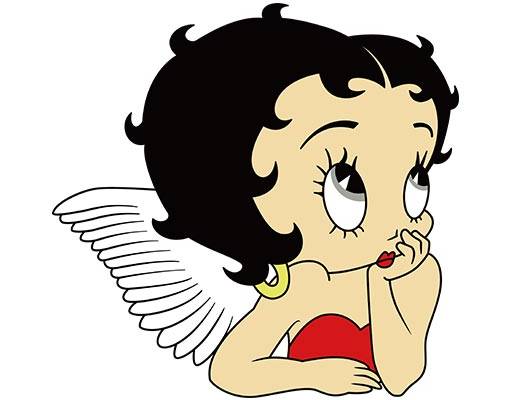 卡通女孩矢量可爱卡通女孩头像翅膀女孩贝蒂卡通矢量动画片女孩矢量