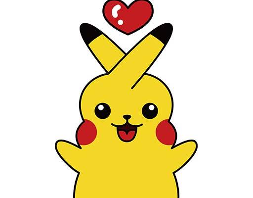 皮卡丘矢量可爱卡通动物矢量爱心矢量皮卡丘头像矢量ピカチュウPikachu简笔画