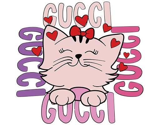 卡通猫咪矢量gucci猫咪矢量可爱卡通动物矢量gucci英文字母矢量猫咪头像矢量